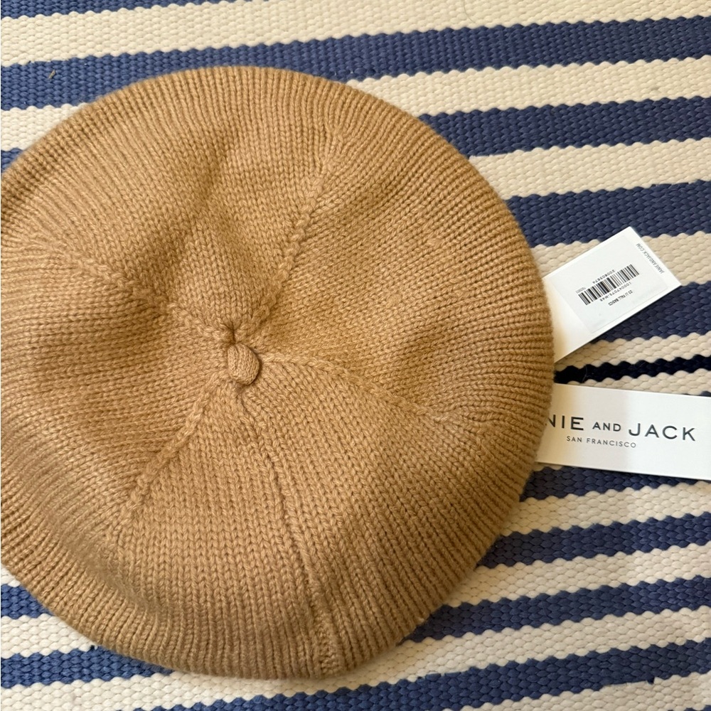 Janie and Jack Camel Knit Beret